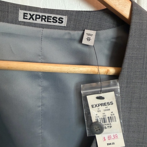 Express Men's Charcoal Suit Vest - Picture 2 of 4